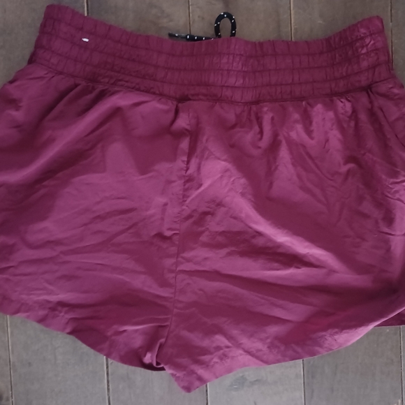 Burgundy Shorts with Beaded Drawstring - Picture 6 of 8